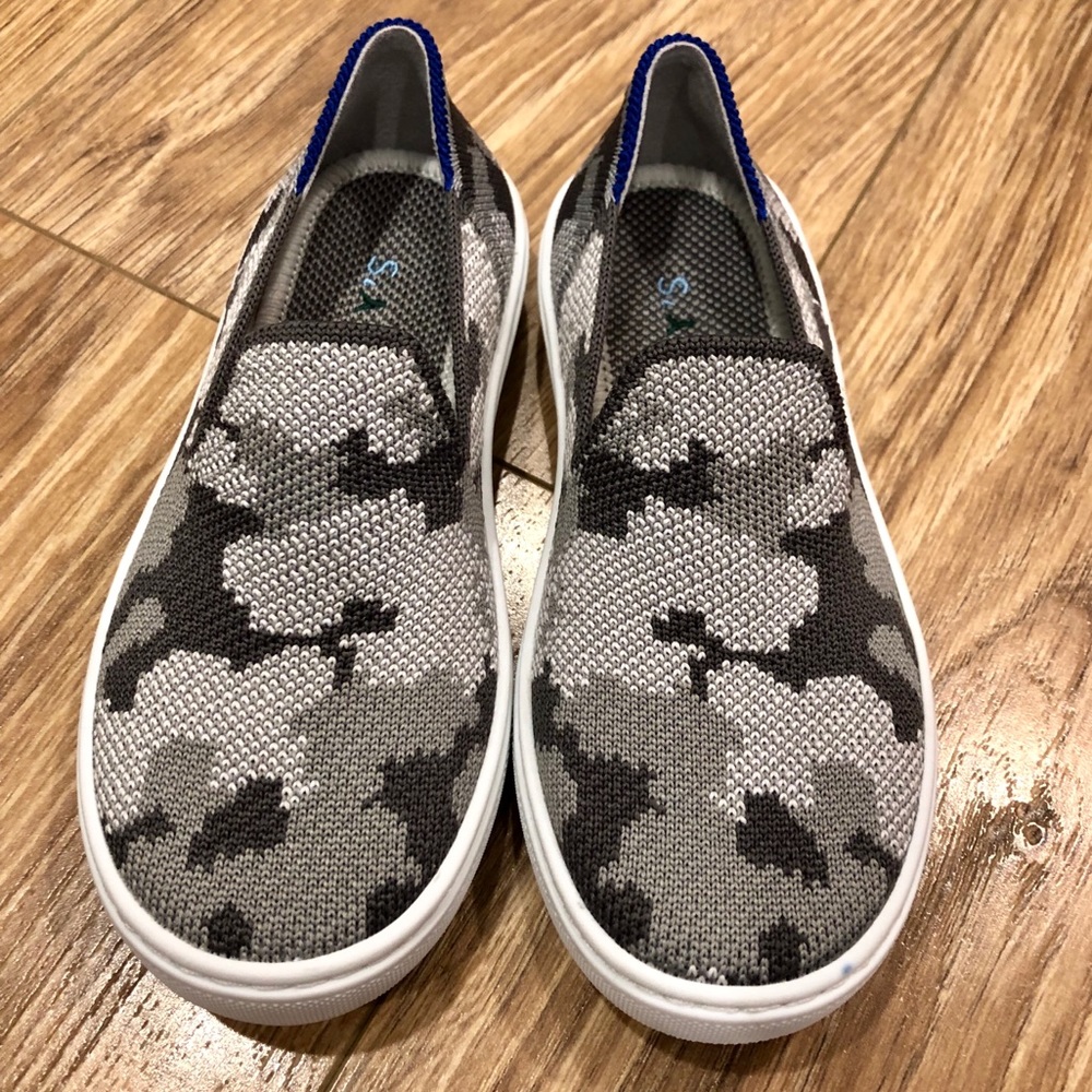 Rothy’s kids’ shoes (Grey Camo)